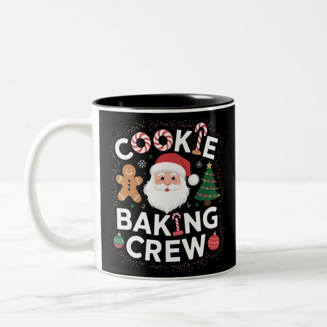 Taza Bicolor Navidades familiares de navidades Cookie Baking Cr (Izquierda)