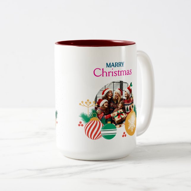 Taza Bicolor Navidades felices (Anverso derecho)