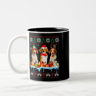 Taza Bicolor Navidades feos Beagle Dog Santa Xmas Costuma de pe