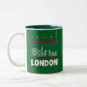 Taza Bicolor Navidades feos del Reino Unido