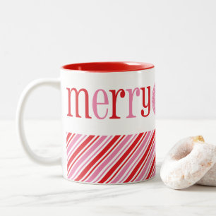 Taza Bicolor NAVIDADES FERIORES Y LUMINOSOS lindos rosa rojo mo