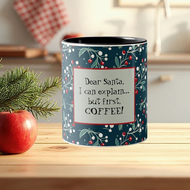 Taza Bicolor Navidades festivos divertidos (Subido por el creador)