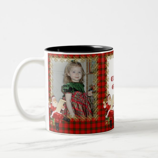 Taza Bicolor Navidades Fotografía Mug para la abuela (Izquierda)