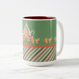 Taza Bicolor Navidades Gingerbread House Chocolate caliente de 