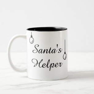 Taza Bicolor Navidades graciosos de Santa Elena Coffee Mug
