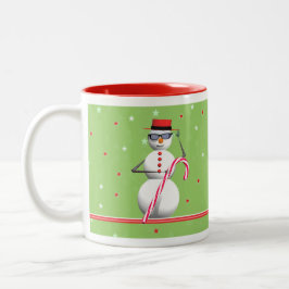 Taza Bicolor Navidades Holiday Snowman