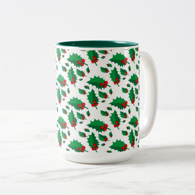 Taza Bicolor Navidades Holly (Anverso derecho)