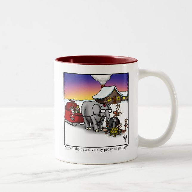 Taza Bicolor Navidades Humor Café Mug Gift (Derecha)