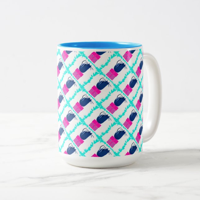 Taza Bicolor Navidades Kittens (Anverso derecho)