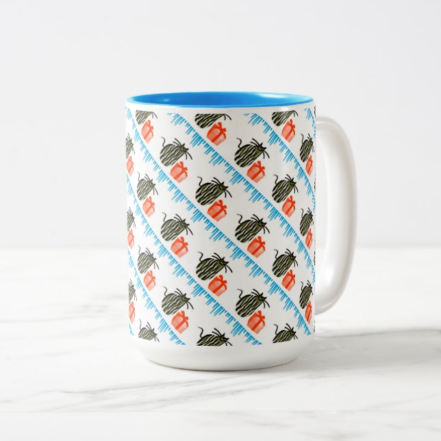 Taza Bicolor Navidades Kittens (Anverso derecho)