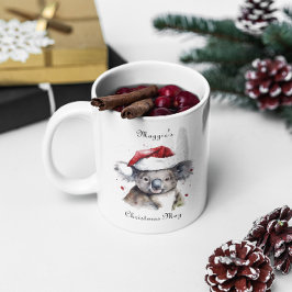 Taza Bicolor Navidades Koala, personalizable