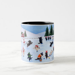 Taza Bicolor Navidades Labrador Fun Painting