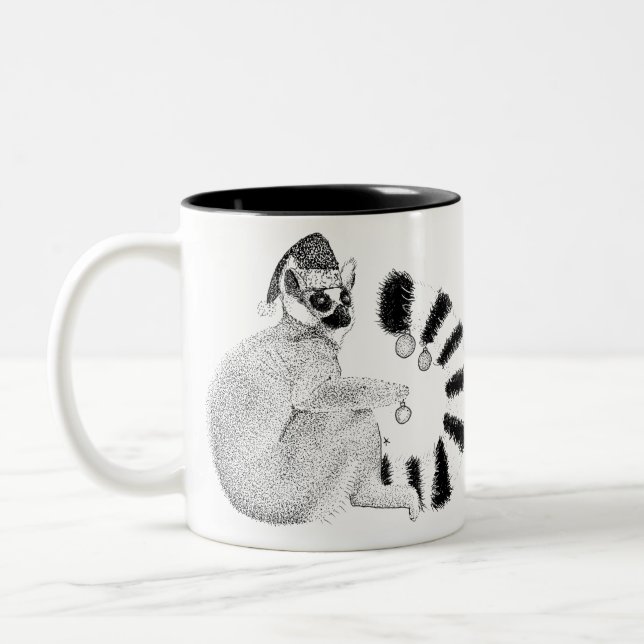 Taza Bicolor Navidades Lemur (Izquierda)
