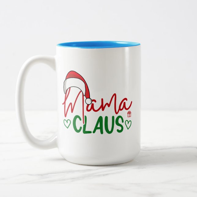 Taza Bicolor Navidades Mama Claus Design-60094 (Izquierda)
