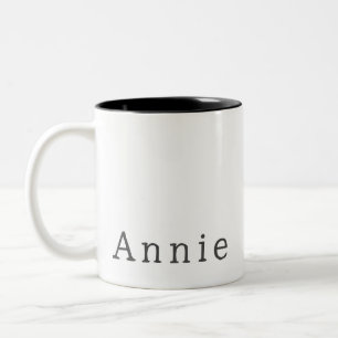 Taza Bicolor Navidades Modernos Del Boho Con Nombre Coffee Mug