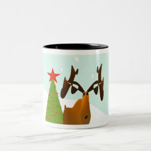 Taza Bicolor Navidades Moose