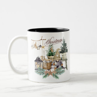 Taza Bicolor Navidades Mug #58. 11oz
