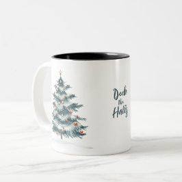 Taza Bicolor Navidades Mug | Diseño de vacaciones rusas nórdica