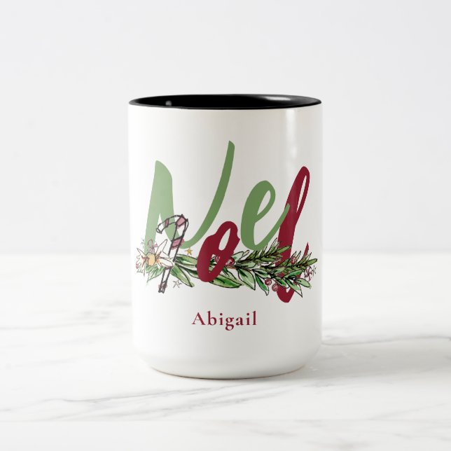 Taza Bicolor Navidades Noel Personalizado (Centro)