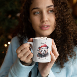 Taza Bicolor Navidades Panda, personalizable