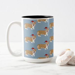 Taza Bicolor Navidades Pembroke Welsh Corgi