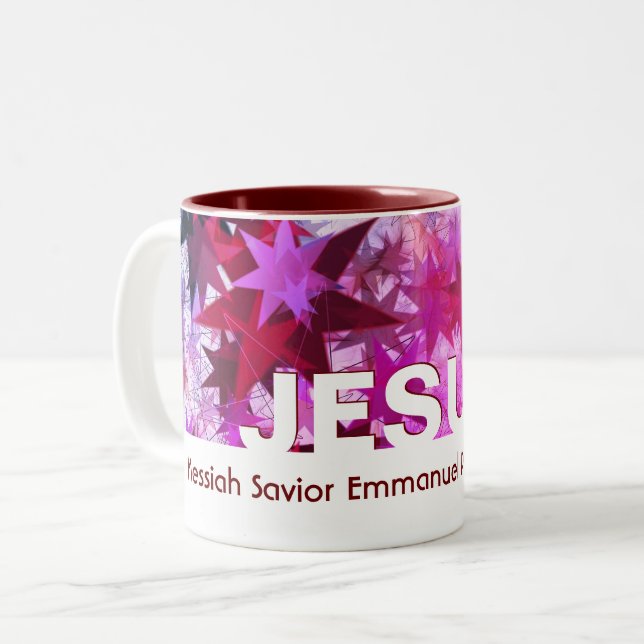 Taza Bicolor Navidades personalizado JESUS (Anverso izquierdo)