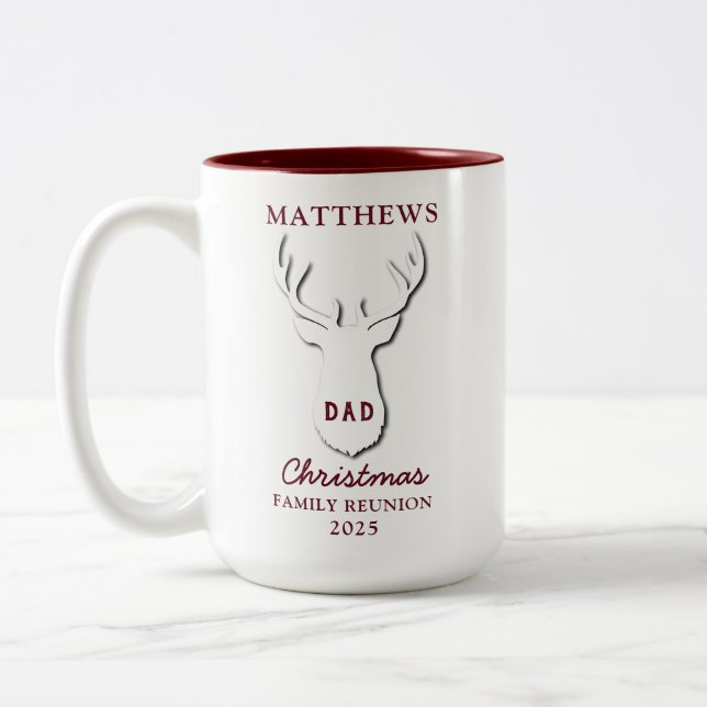 Taza Bicolor Navidades personalizados coincidiendo con papá de  (Izquierda)