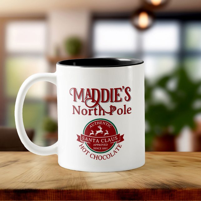 Taza Bicolor Navidades personalizados Nombre personalizado Choc (Subido por el creador)