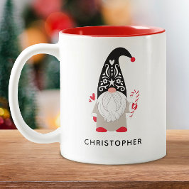 Taza Bicolor Navidades personalizados se ganan café de dos tono