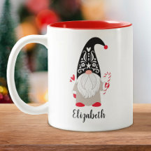 Navidades personalizados se ganan café de dos tono