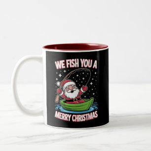 Taza Bicolor Navidades pescadores pescadores Funny Guay Santa C