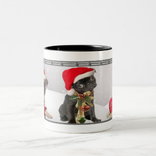 Taza Bicolor Navidades Pug Mugs