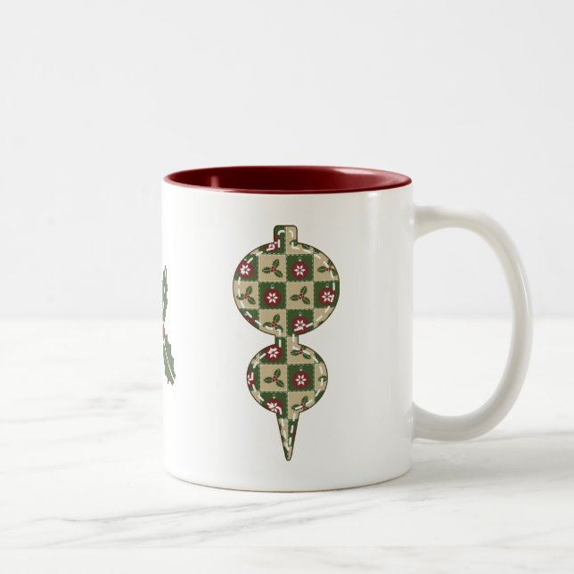 Taza Bicolor Navidades Quilt Mug (Derecha)