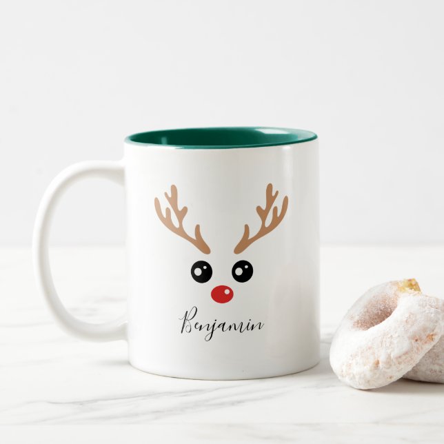 Taza Bicolor Navidades Reindeer Mug (Con donut)