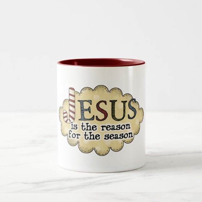 Taza Bicolor Navidades religiosos Mug (Centro)