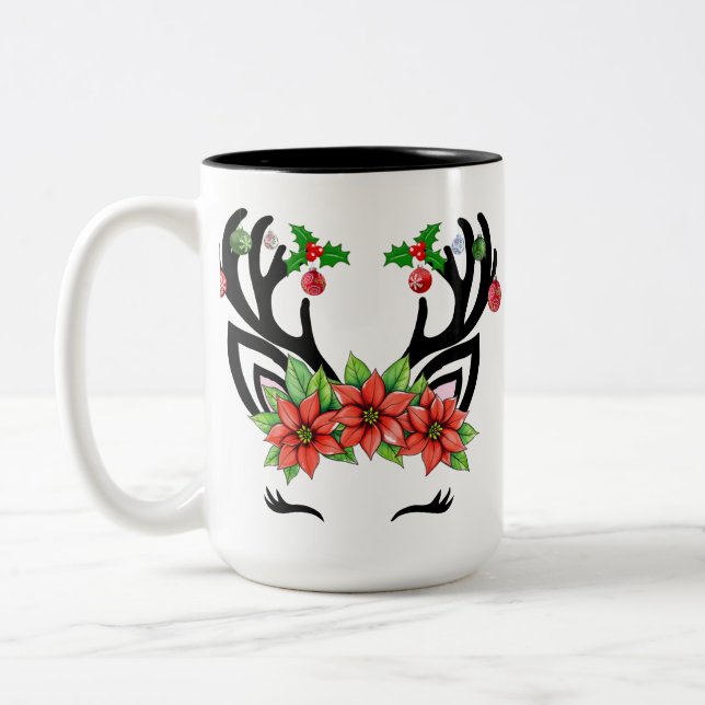 Taza Bicolor Navidades renos (Izquierda)
