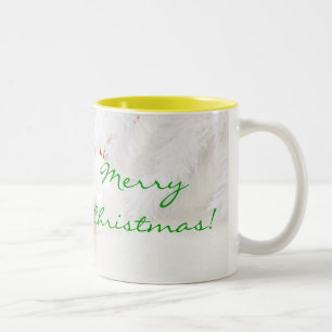 Taza Bicolor Navidades Rojo Y Blanco Feliz Navidad I