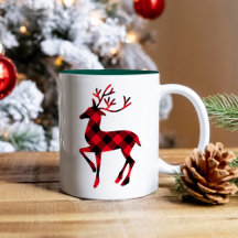 Navidades rojos y negros con escúfalo de reno