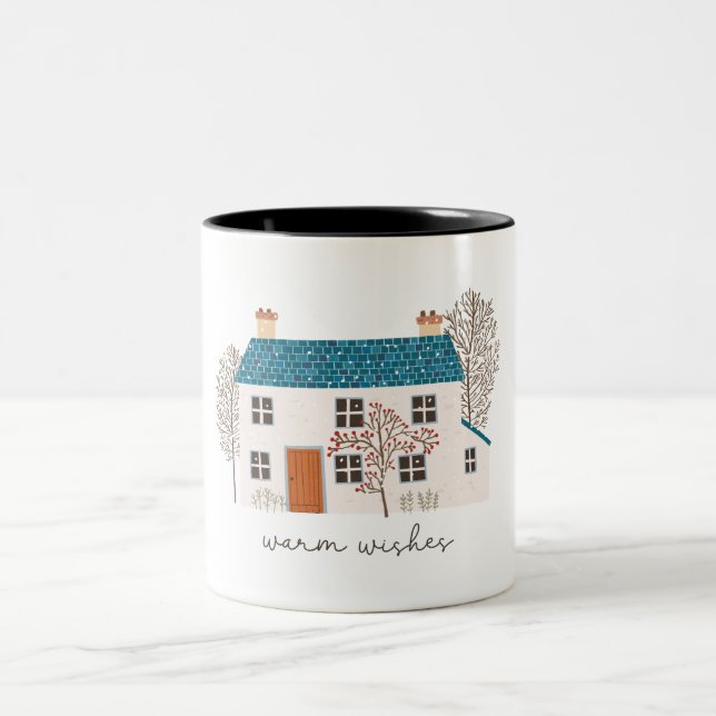 Taza Bicolor Navidades Saludos cálidos (Centro)