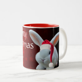 Taza Bicolor Navidades Santa Bunny Mug