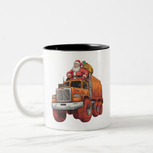Taza Bicolor Navidades Santa Monster Camión Navidad Niños niños