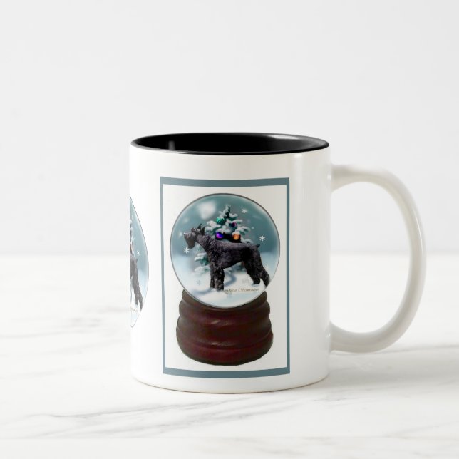 Taza Bicolor Navidades Schnauzer gigantes (Derecha)