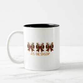 Taza Bicolor Navidades Sopla Arcos Rojos