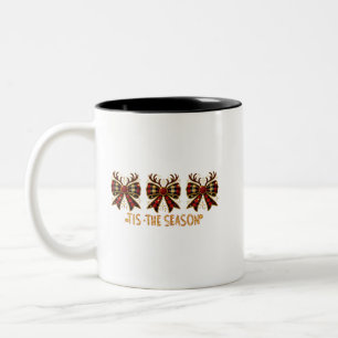 Taza Bicolor Navidades Sopla Arcos Rojos