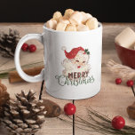 Taza Bicolor Navidades Tema Vintage Santa Merry Navidad<br><div class="desc">Este diseño de tazas con temática Navidad presenta la tipografía vintage de Navidad de Santa Merry,  perfecta para tomar su bebida favorita en esta temporada navideña.</div>
