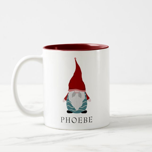 Taza Bicolor Navidades Vacaciones Familia Personalizada (Izquierda)