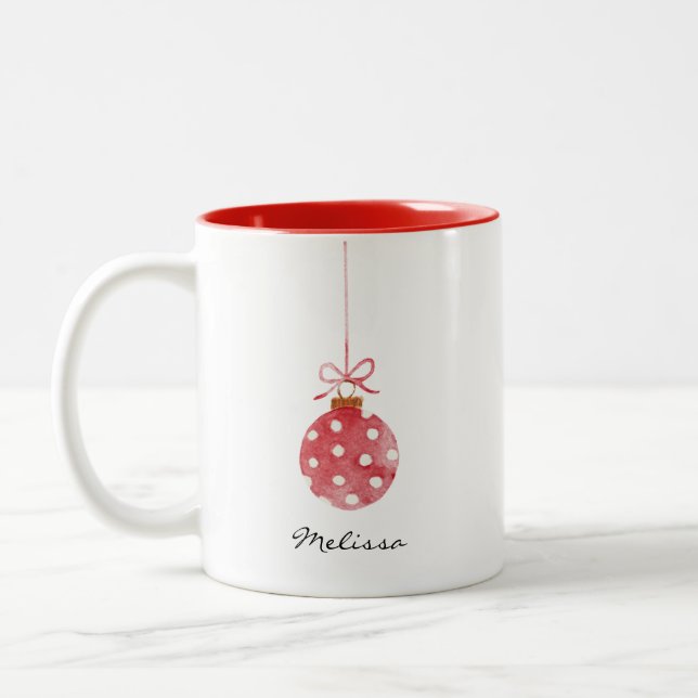 Taza Bicolor Navidades Vacaciones personalizadas (Izquierda)