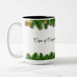 Taza Bicolor Navidades verdes festivos