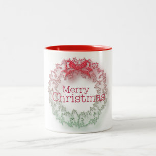 Taza Bicolor Navidades verdes rojos artísticos usan tazón para 