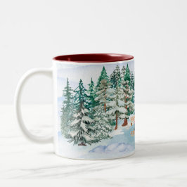 Taza Bicolor Navidades Village Mug